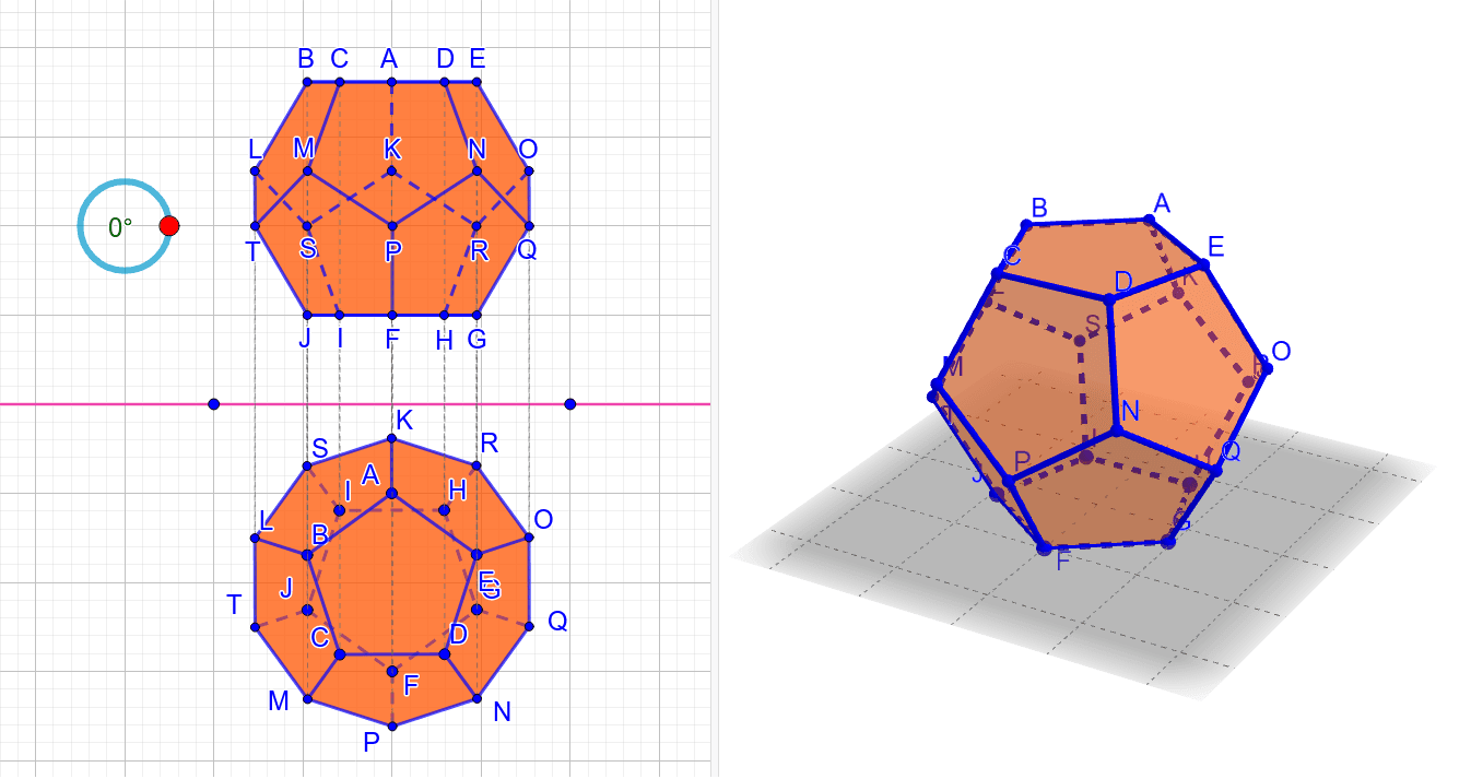 正12面体の投影図 Geogebra 正12面体の投影図 Geogebra