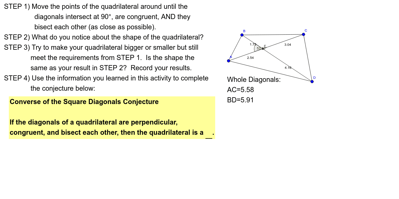 Diagonals Of A Rectangle