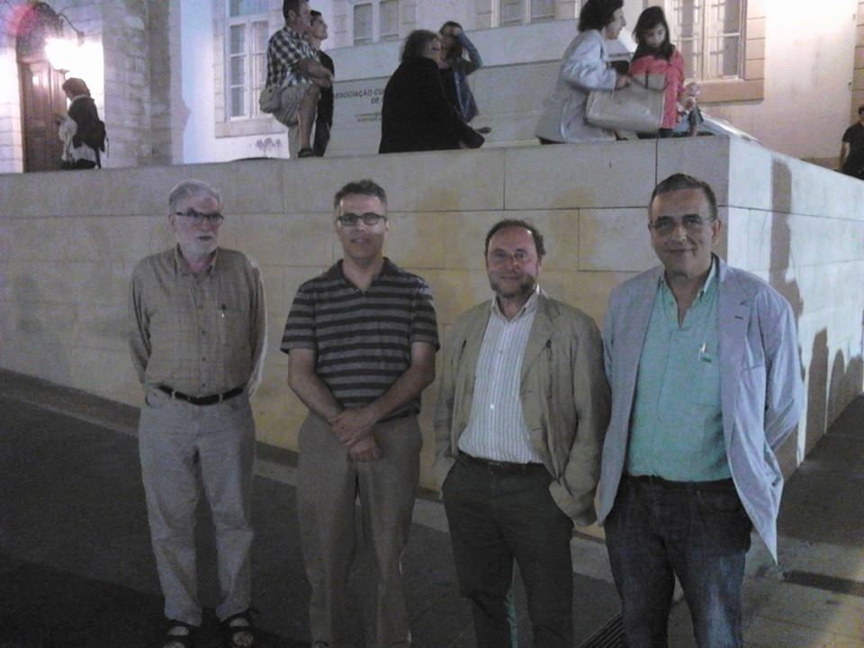 Deepak Kapur, Miguel Abánades, Tomás Recio und Francisco Botana (Coimbra, Portugal, 2014)