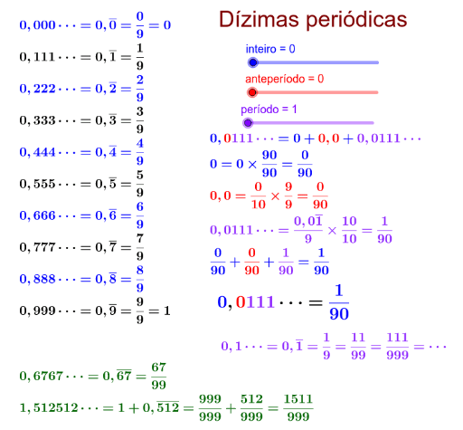 Dízima Periódica e Fração Geratriz #dizima #maths #foryoupage #aprenda