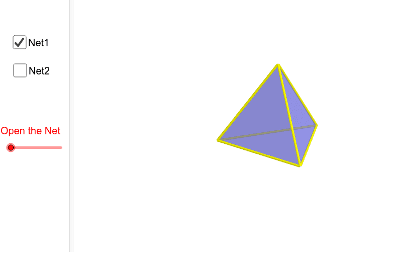 Nets of a triangular pyramid geogebra