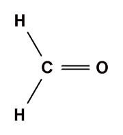 Fórmula desarrollada del metanal.