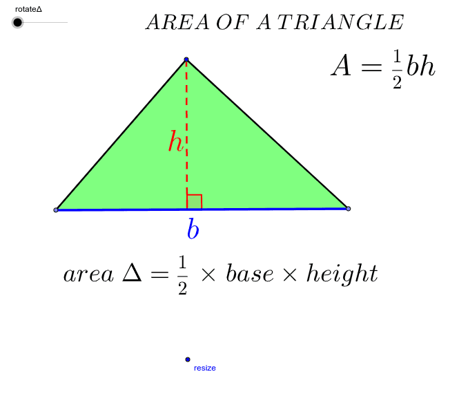 Area of a Triangle – GeoGebra