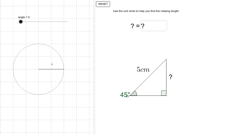 Trigonometry Introduction Geogebra Trigonometry Introduction Geogebra