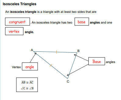 ISOSCELES TRIANGLE DEFINITION