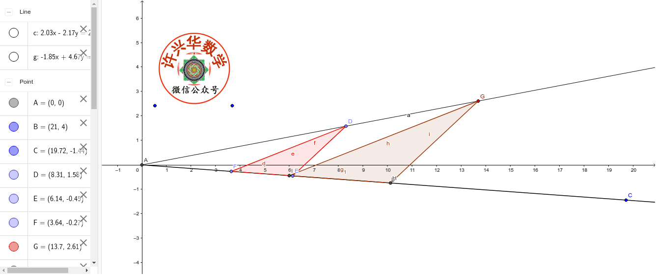 相似三角形的一种动态构造 许兴华数学 Geogebra 相似三角形的一种动态构造 许兴华数学 Geogebra