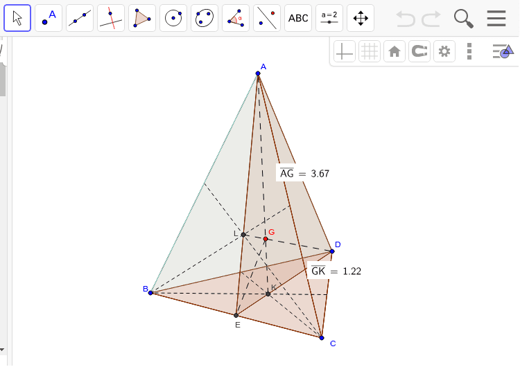 三角錐の重心 The Center Of Gravity Of The Triangular Pyramid Geogebra