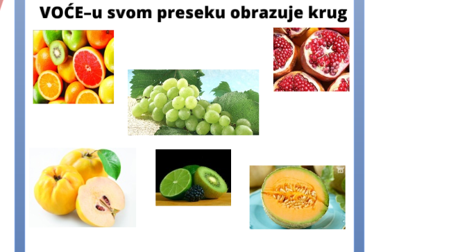 Voće koje u svom preseku ima krug