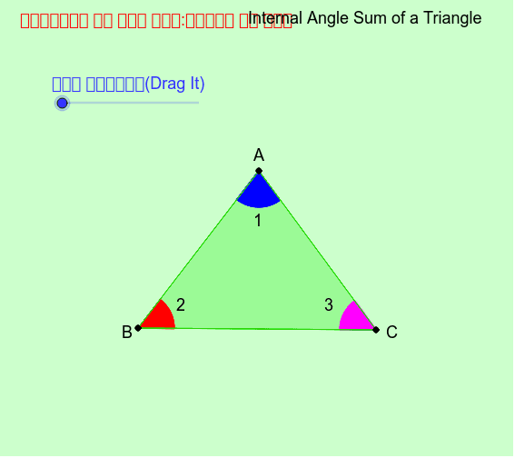 Triangle Interior Angle Sum Geogebra