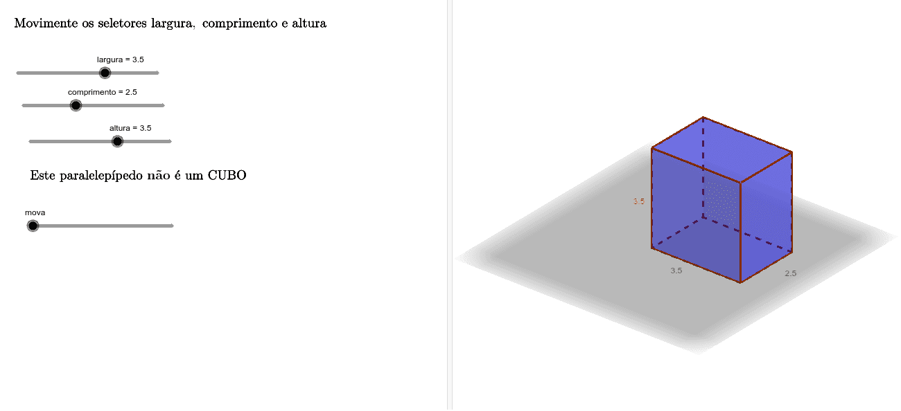 Quando o Paralelepípedo será um Cubo?