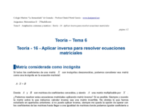 Teoría - 16 - Aplicar inversa para resolver ecuaciones matriciales.pdf