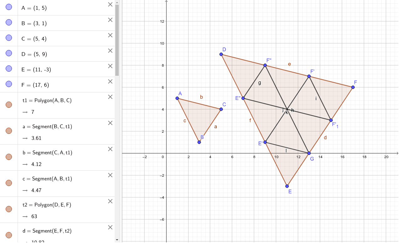 Similar Triangle Ratio Comparison Geogebra