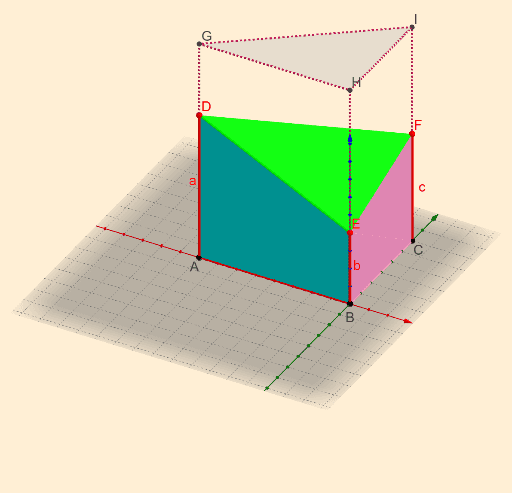 改訂版 三角柱を切断した立体(立体図形の等積変形) – GeoGebra