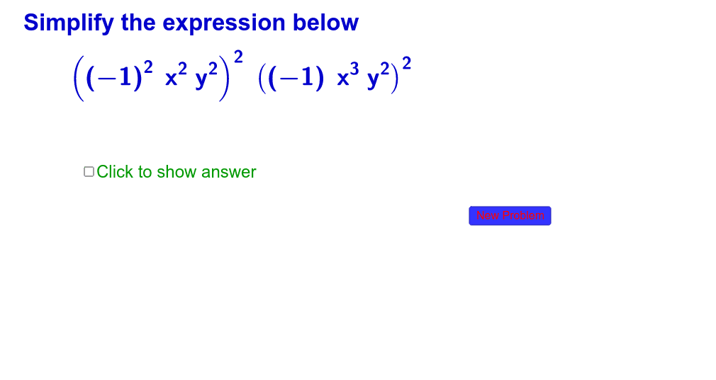 Exponent expression simplifier online