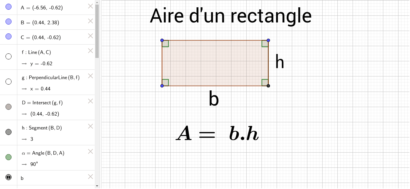 Aire D Un Rectangle En Fonction De X Aire d'un rectangle – GeoGebra