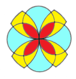 Flowers with circles