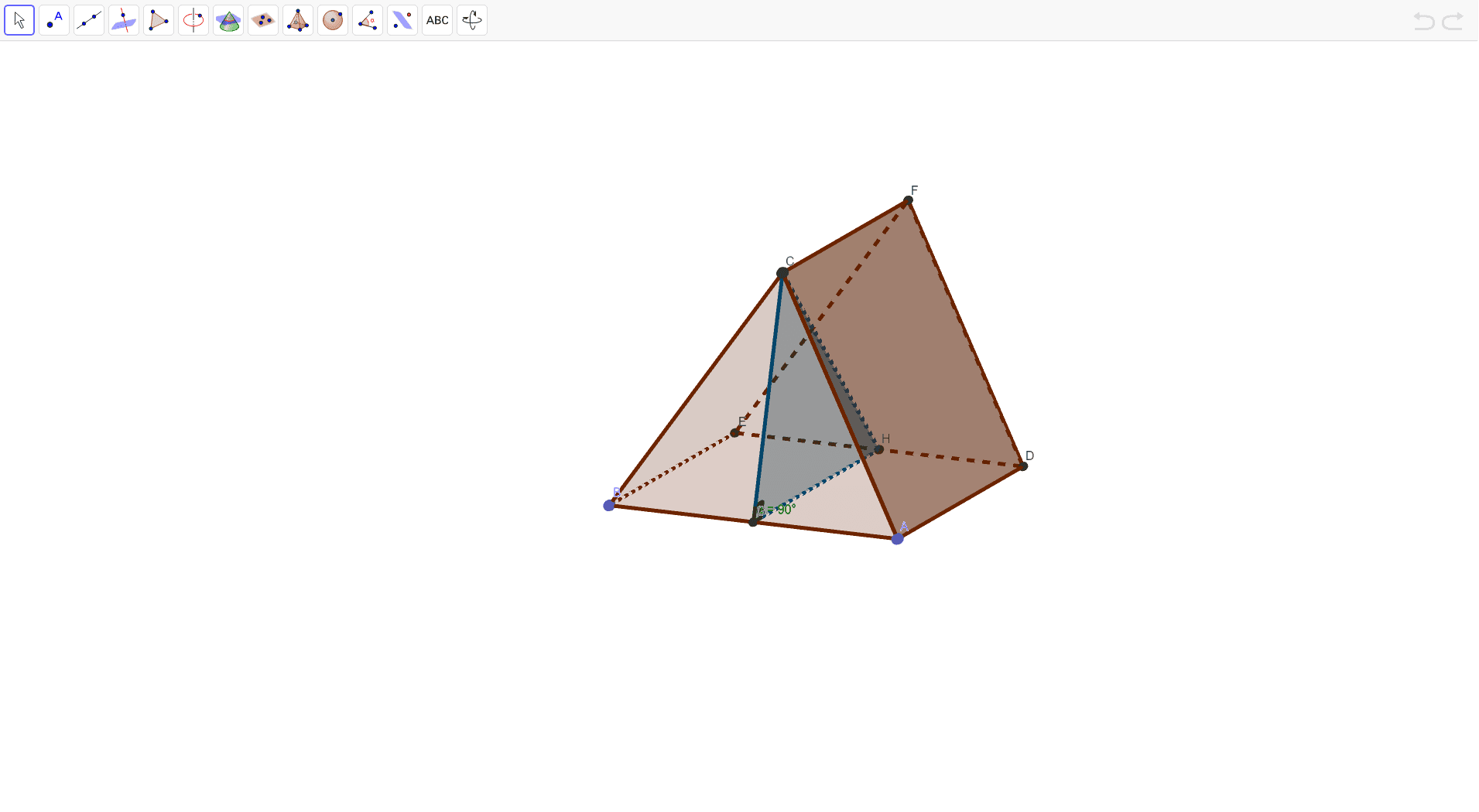 prisme à base triangulaire GeoGebra