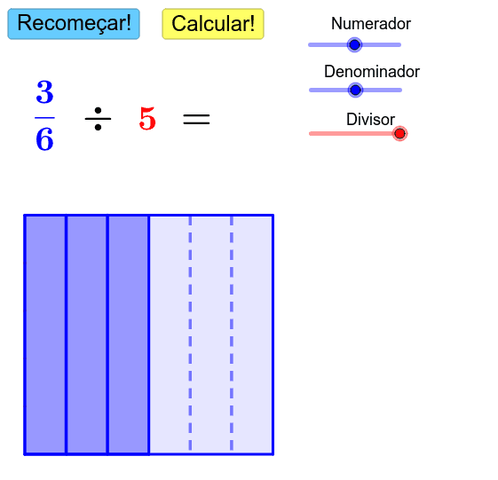 Simplificação de frações – GeoGebra