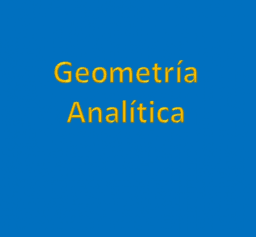 Geometría Analítica