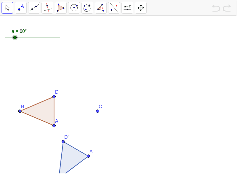 Jogo de reflexões e rotações – GeoGebra