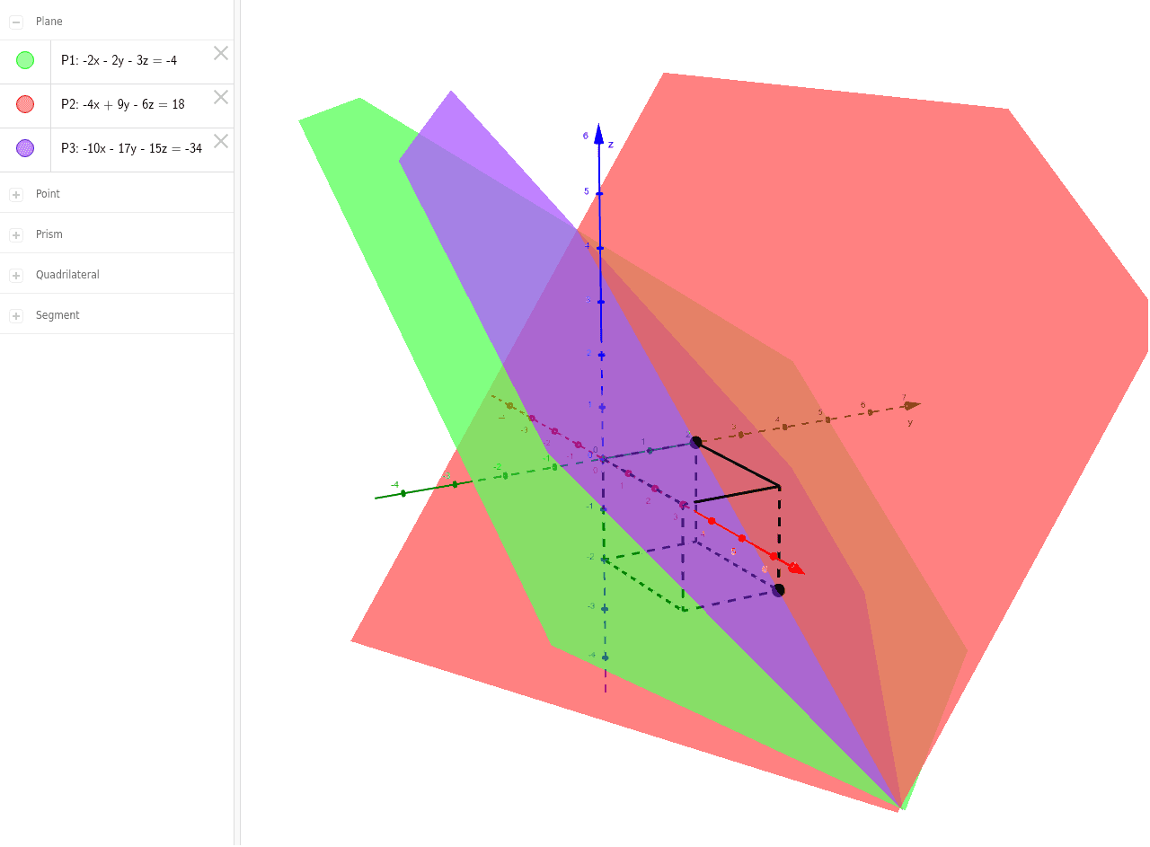 System of Equations in Three Variables 5 – GeoGebra