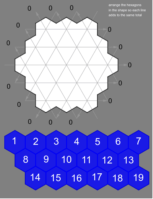 Magic Hexagon Puzzle