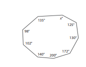 Find the unknown angle measure x[sup]o[/sup]