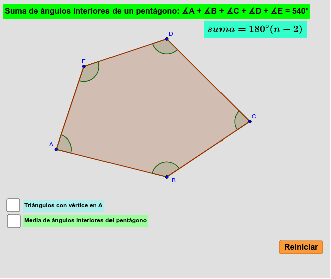 bandera nacional televisor Dirigir Ángulos en polígonos – GeoGebra