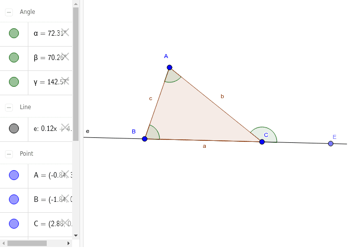 Remote Interior Angles Of A Triangle Geogebra