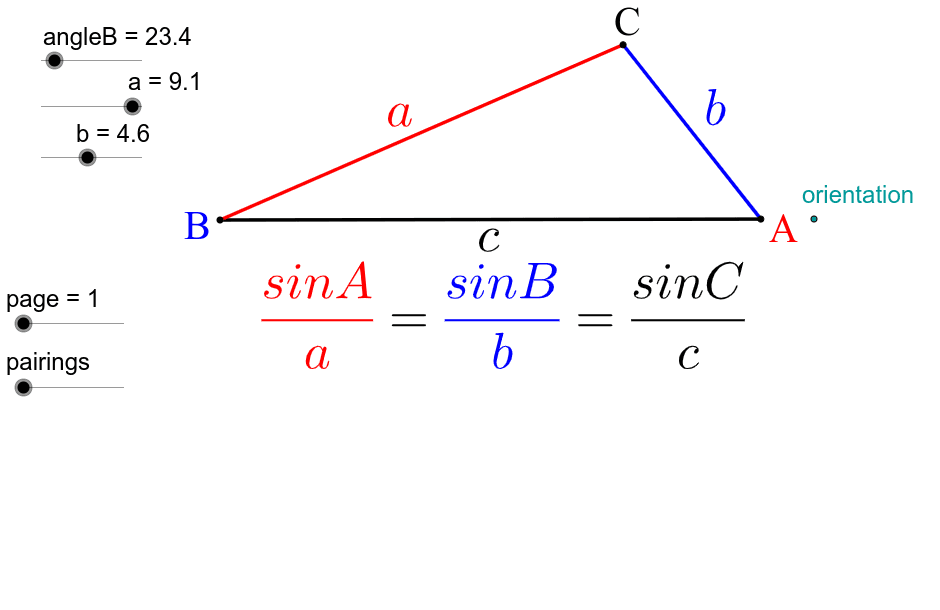 Sine Rule - find an angle – GeoGebra