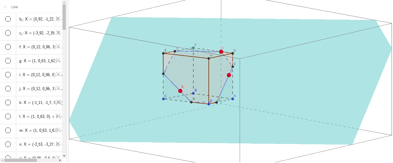 Section Prism Plane Through 3 Points Geogebra geogebra