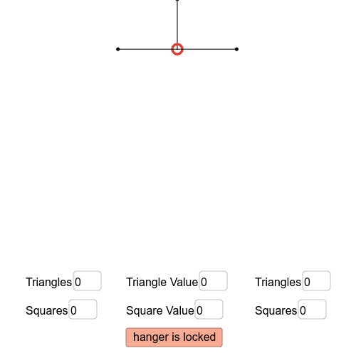 IM Hanger Balance 2 Shapes GeoGebra