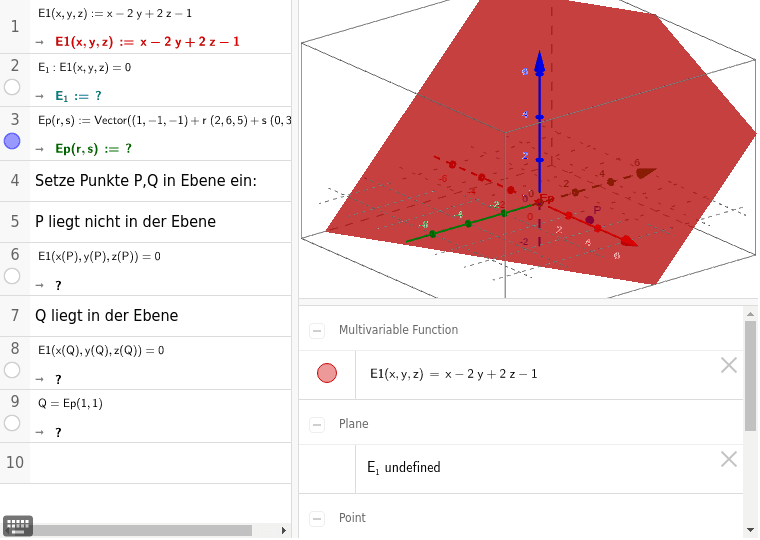 Koordinatengleichung und Parameterform