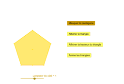 Surface de polygones réguliers