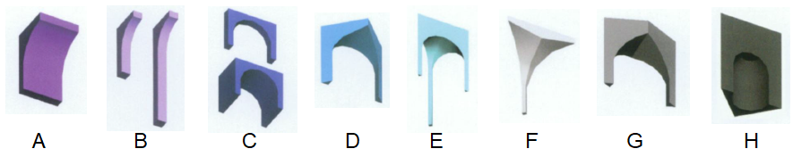 De 8 gebruikte types elementen