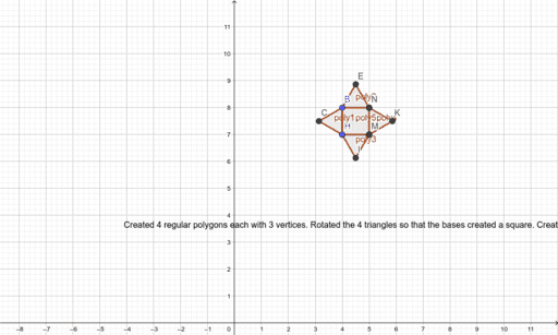 square made of triangles – GeoGebra