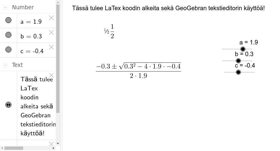 GeoGebra Applet