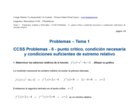 CCSS Problemas - 6 - punto critico, condición necesaria y condiciones suficientes de extremo relativo.pdf