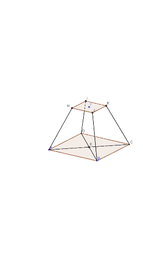 Правилна четириъгълна пресечена пирамида – GeoGebra
