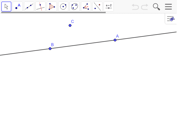 Find the missing endpoint GeoGebra