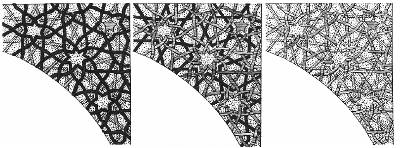 tekeningen uit artikel van Carol Bier:
The Decagonal Tomb Tower at Maragha and its Architectural Context