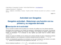 Geogebra actividad - Relacionar una función con su primera y su segunda derivada.pdf
