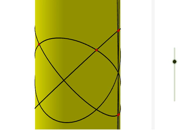 Rotating Conics on a Cylinder – GeoGebra
