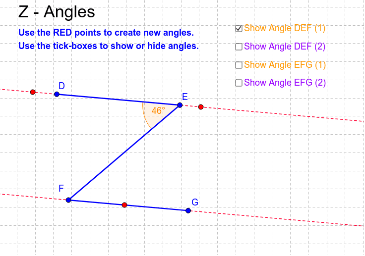 z angles GeoGebra