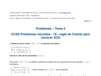 CCSS Problemas resueltos - 18 - regla de Cramer para resolver SCD.pdf