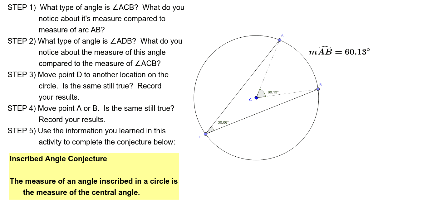 Angle properties of Triangles – GeoGebra
