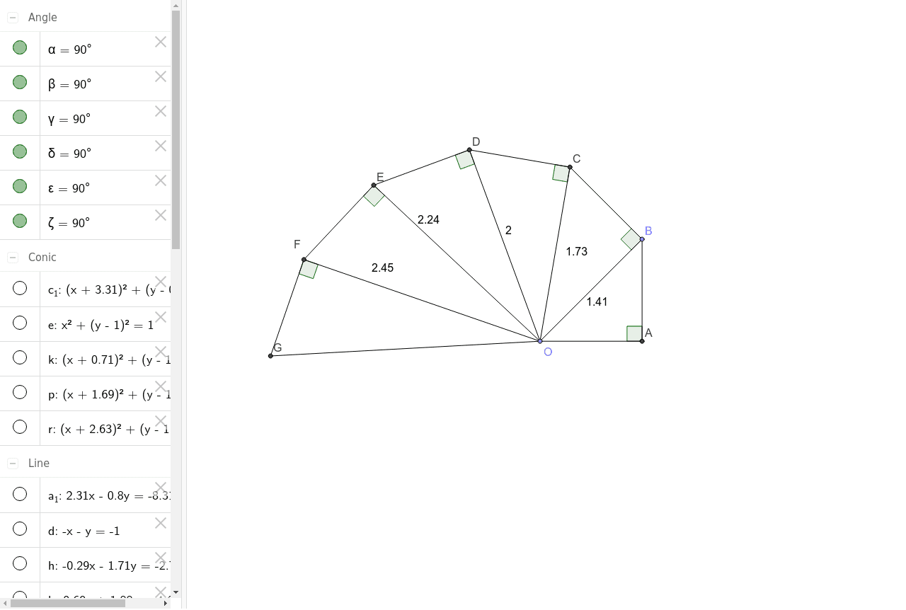 Escargot De Pythagore Escargot de Pythagore – GeoGebra
