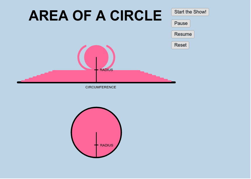 Area of Circle Press Enter to start activity