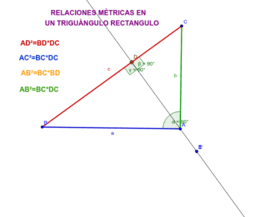 Relaciones métricas en el triángulo