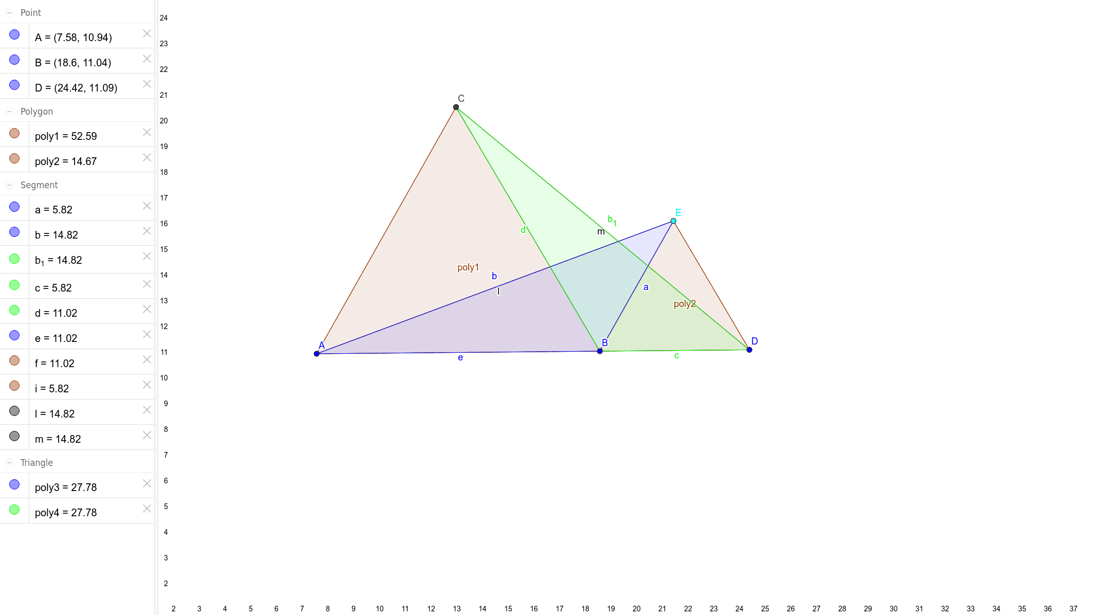 F2 正三角形の合同 証明問題 Geogebra